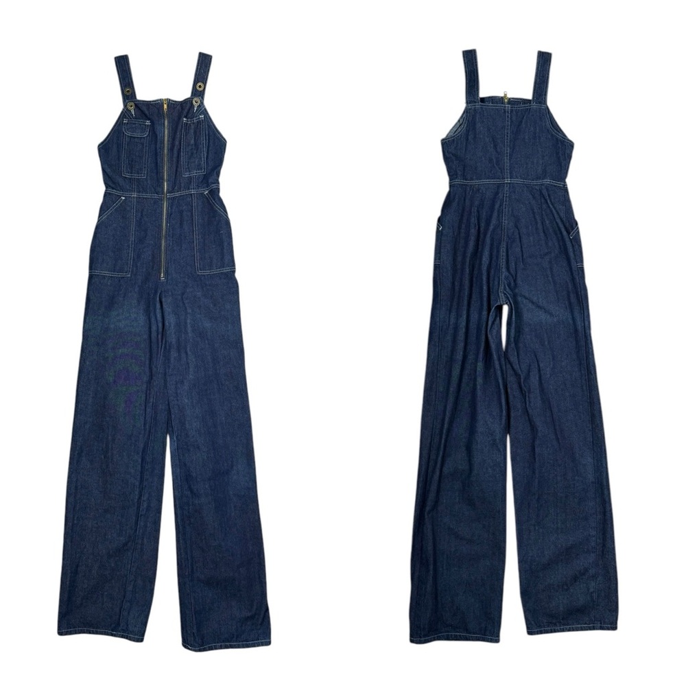 Vintage | 1970’s True Vintage Foxmoor Zip Up Denim Overall Jumpsuit Dark Wash 5